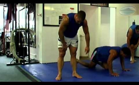 Blues preseason training at jiu jitsu gym