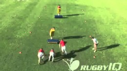 Ruck clean out into quick ball attack