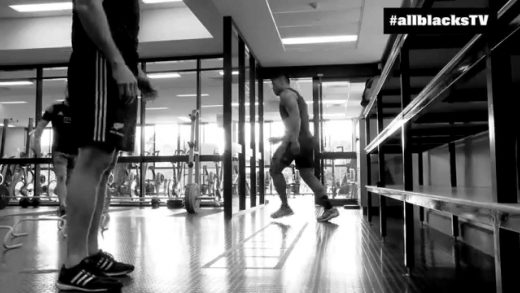All Blacks’ Fancy footwork in gym.